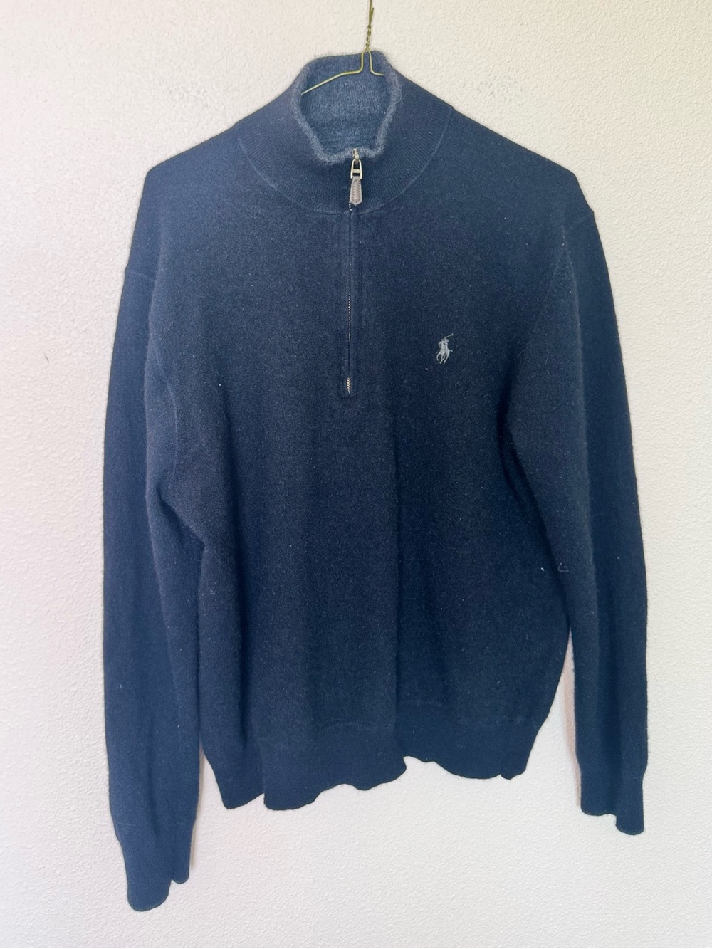 Ralph Lauren Cashmere logo-embroidered half-zip sweater